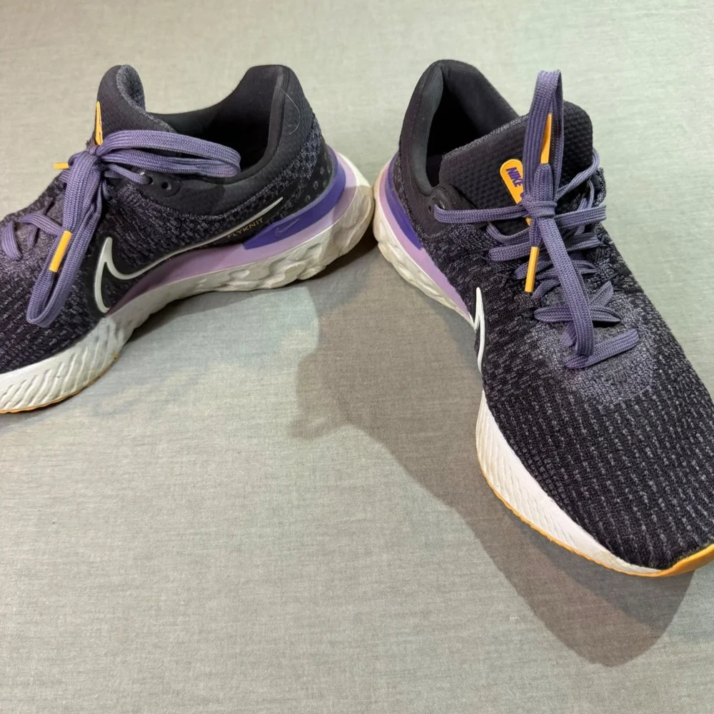 Nike React Infinity Run Flyknit 3 Women 11 Purple Good DD3024-502‎ Running Shoes